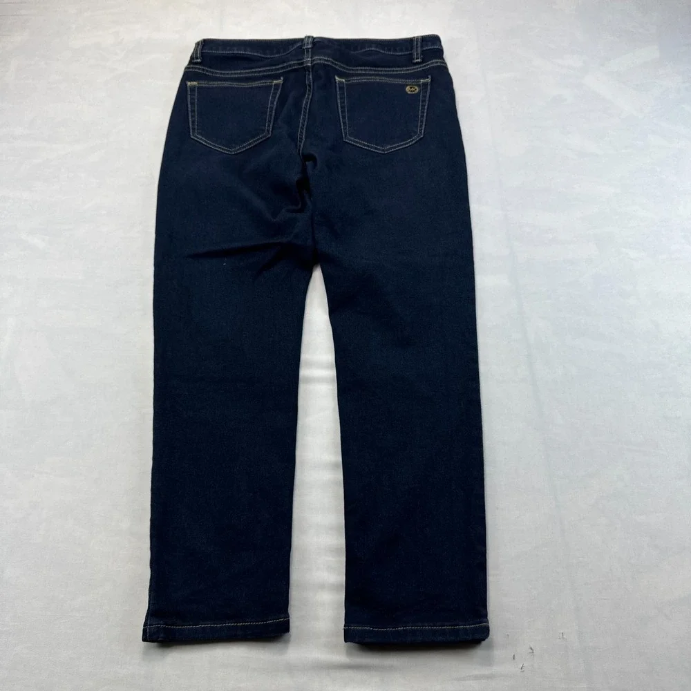 Michael Kors Izzy Cropped Skinny Jeans Womens 6 Blue Denim Dark Wash Streetwear